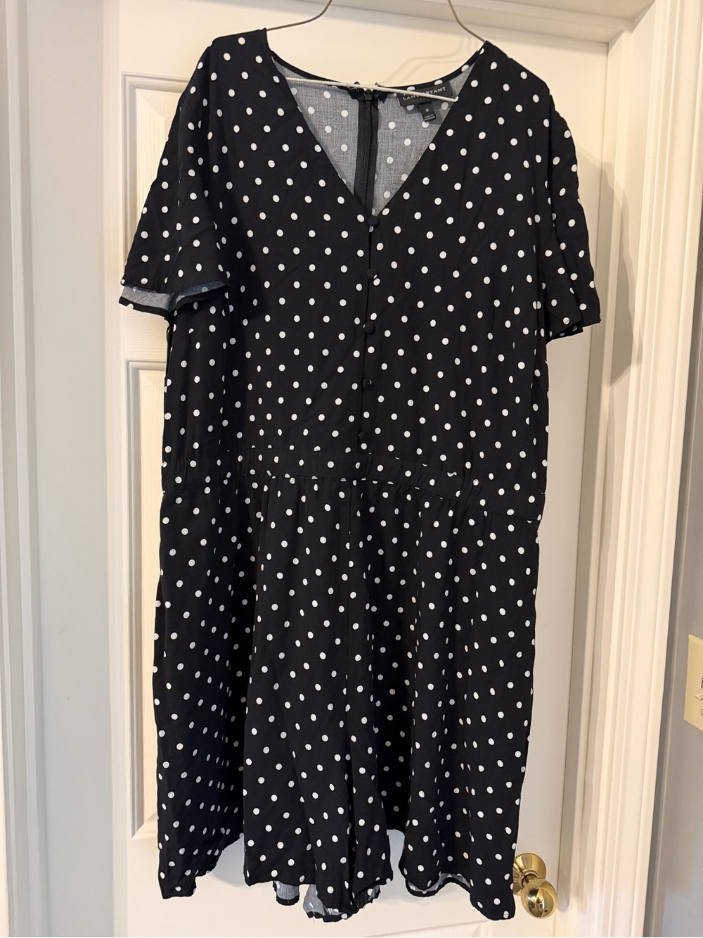 Lane Bryant Black and White Polka Dot Dress